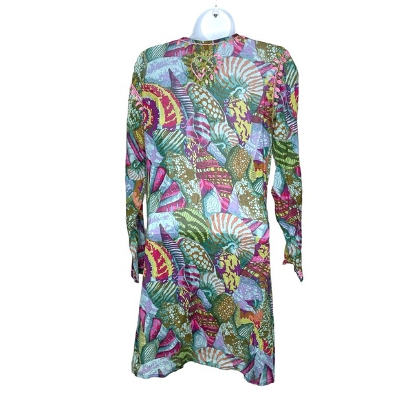 NWT Raj Floral Embroidered Boho Tunic Cover Up Multicolor Medium - Picture 3 of 14